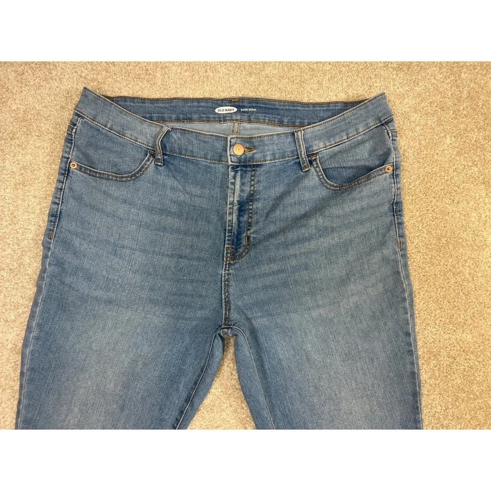 Old Navy Super Skinny Jeans Medium Wash Denim Women's Size 16‎